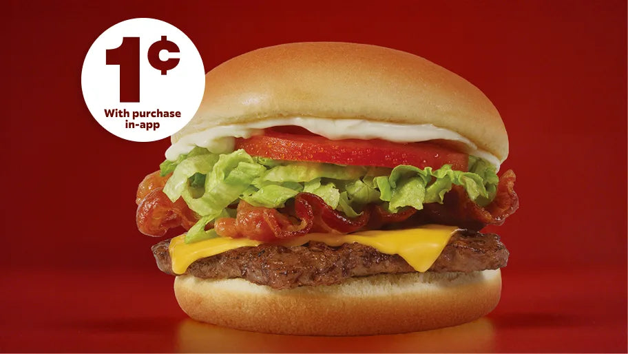 $0.01 Bacon Cheeseburger on 12/30 at Wendy's