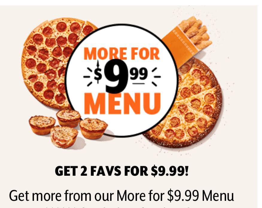 2 Large Pizzas for $10 at Little Caesars