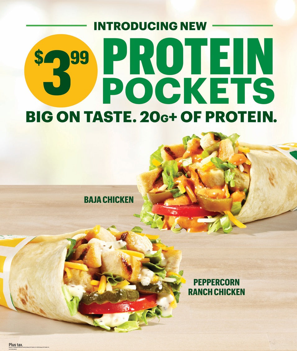 $3.99 New Protein Pockets at Subway