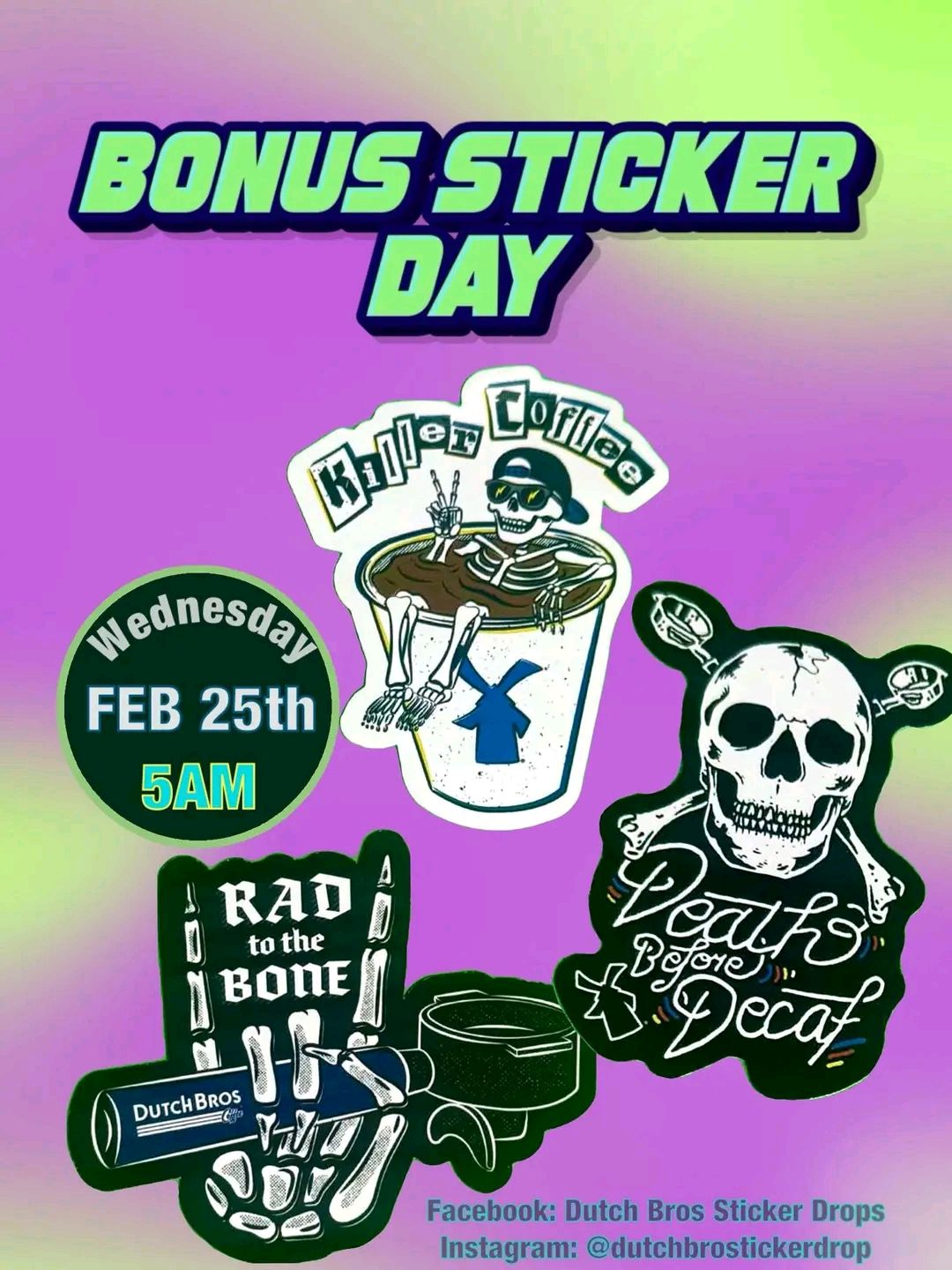 FREE Sticker Today with Drink Purchase at Dutch Bros.