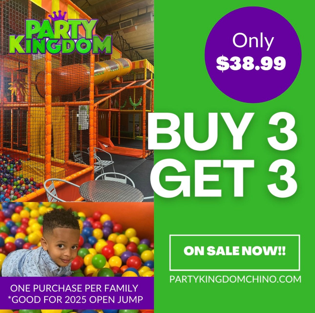 Buy 3, Get 3 Pass at Party Kingdom