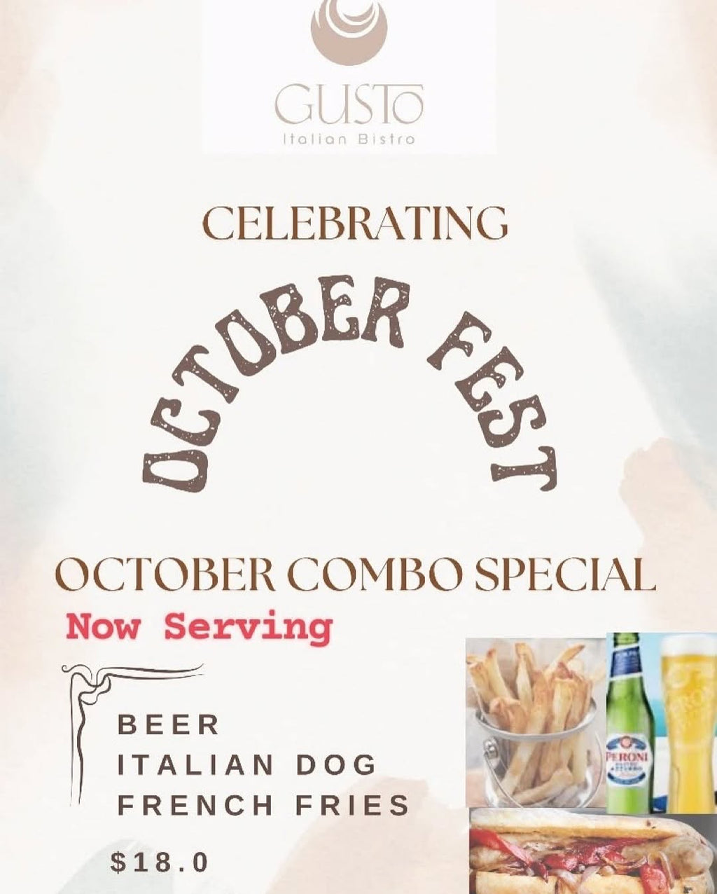 ENDED - $18 Octoberfest Combo Special at Gusto Italian Bistro