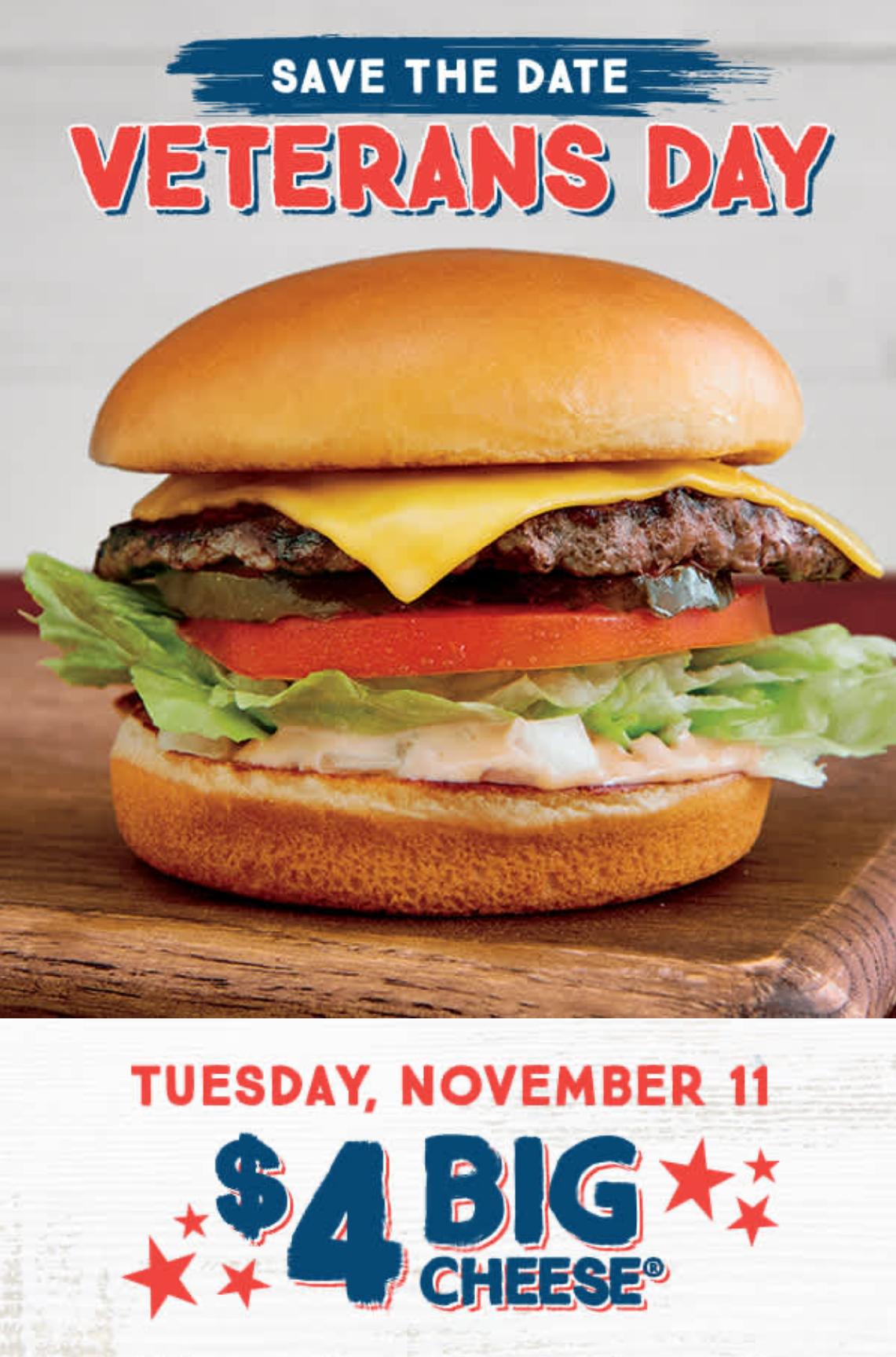 $4 Big Cheese for Vets this Veterans Day at Farmer Boys