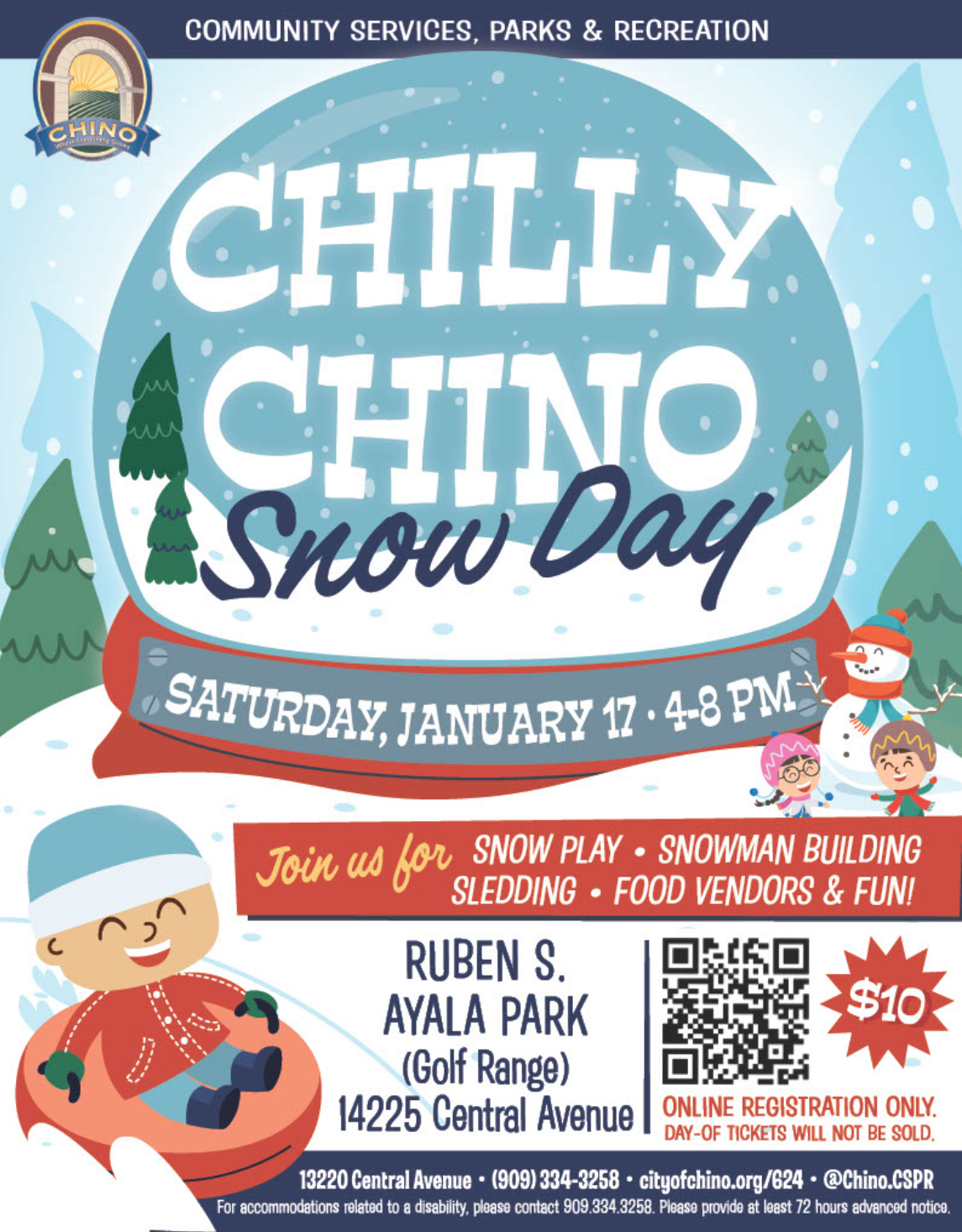 2026 Chilly Chino Snow Day Coming Jan 17
