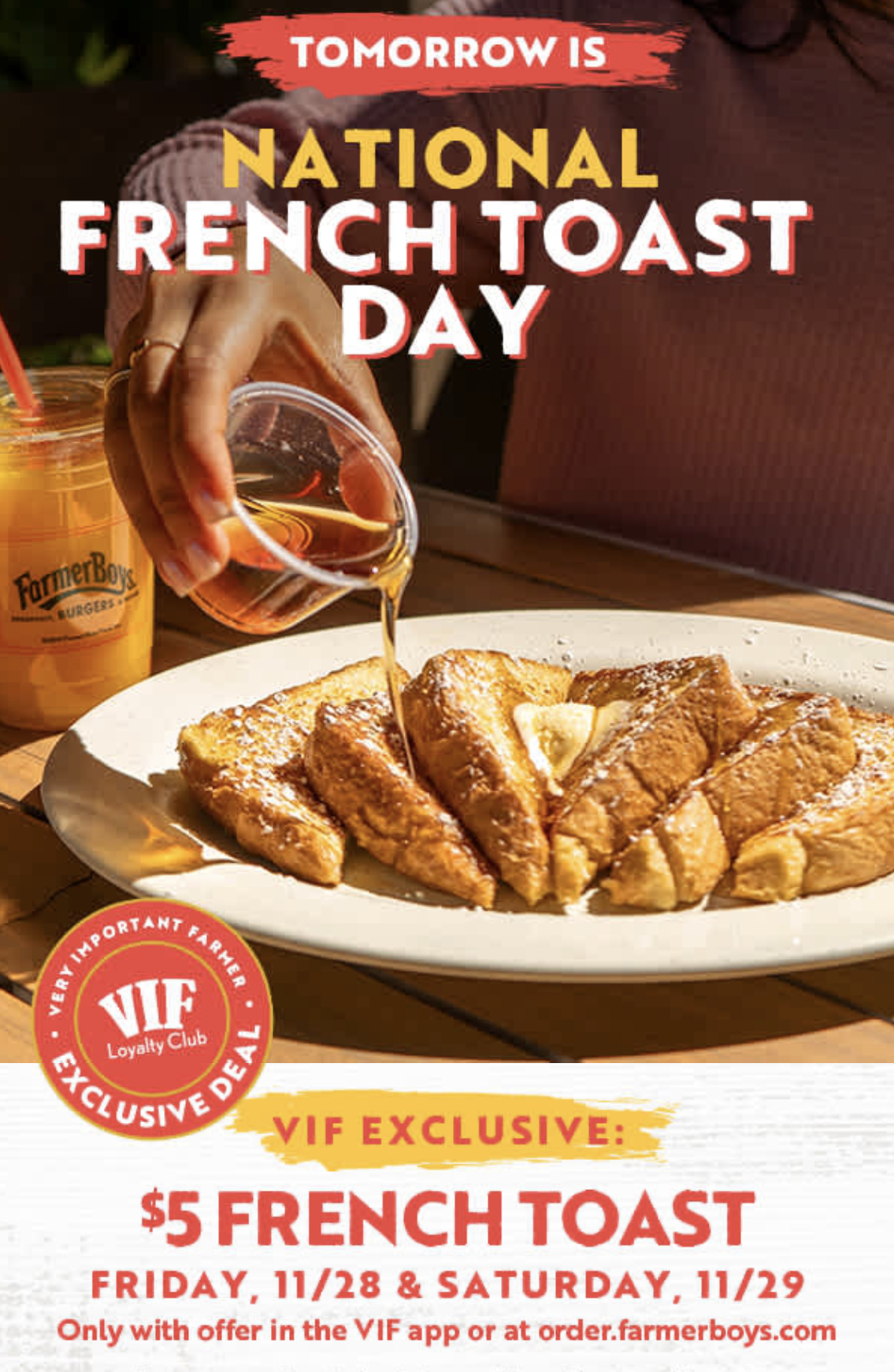 $5 French Toast at Farmer Boys