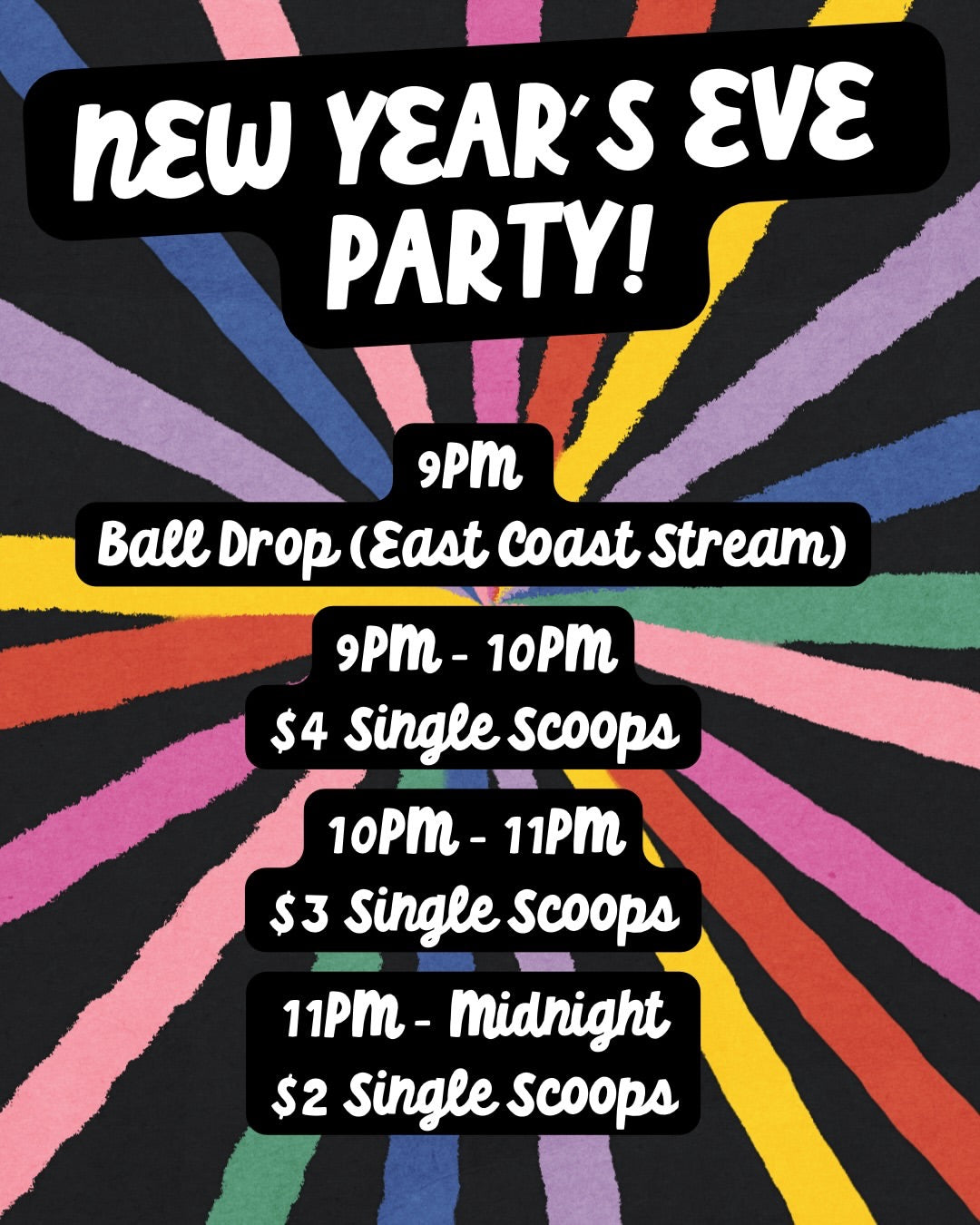NYE Ice Cream Deals at White Lyon