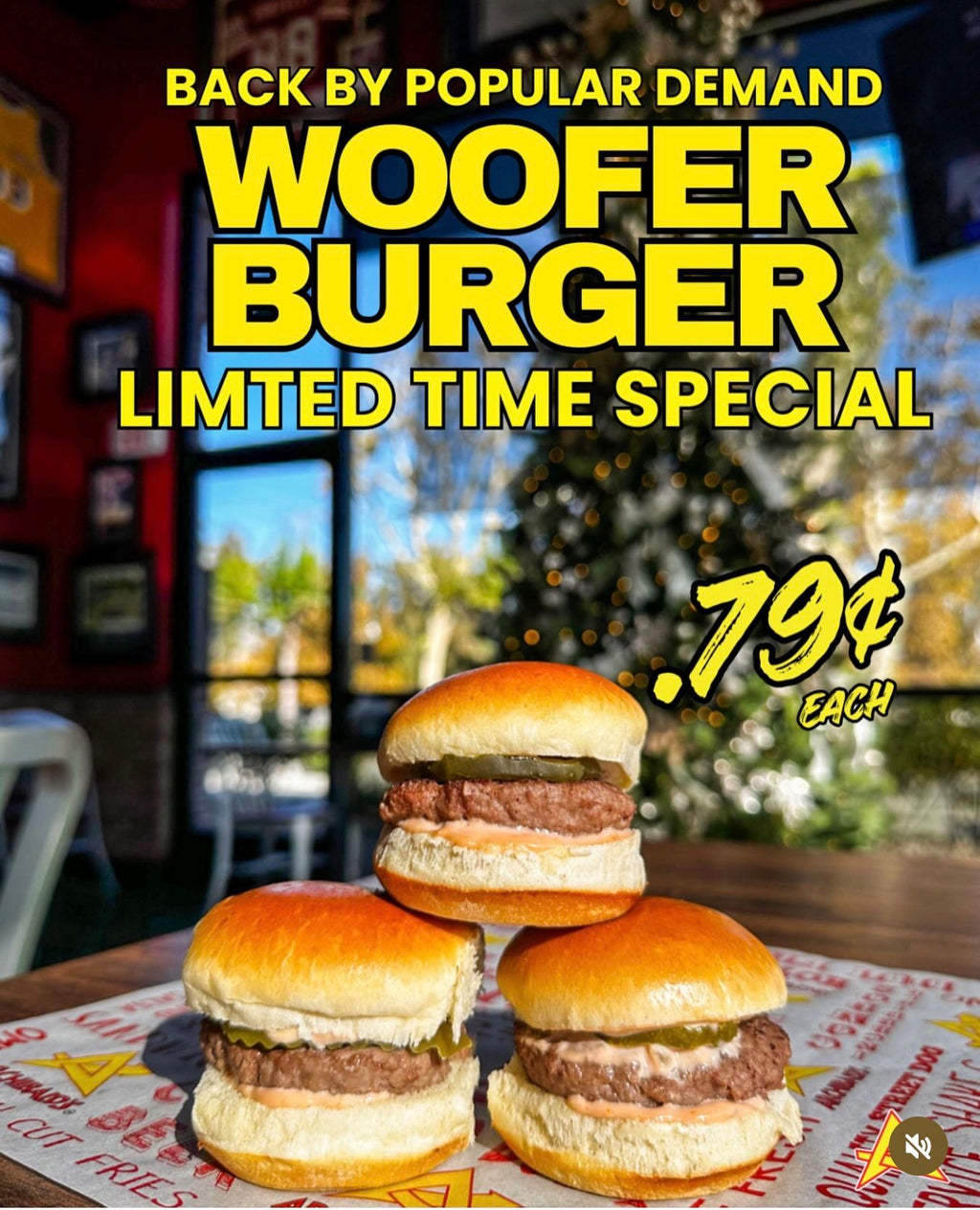 Woofer Burger Only 79¢ at Archibald's