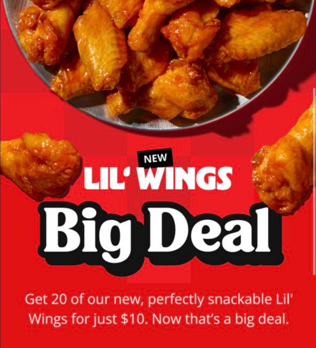 20 for $10 Lil’ Wings at Pizza Hut