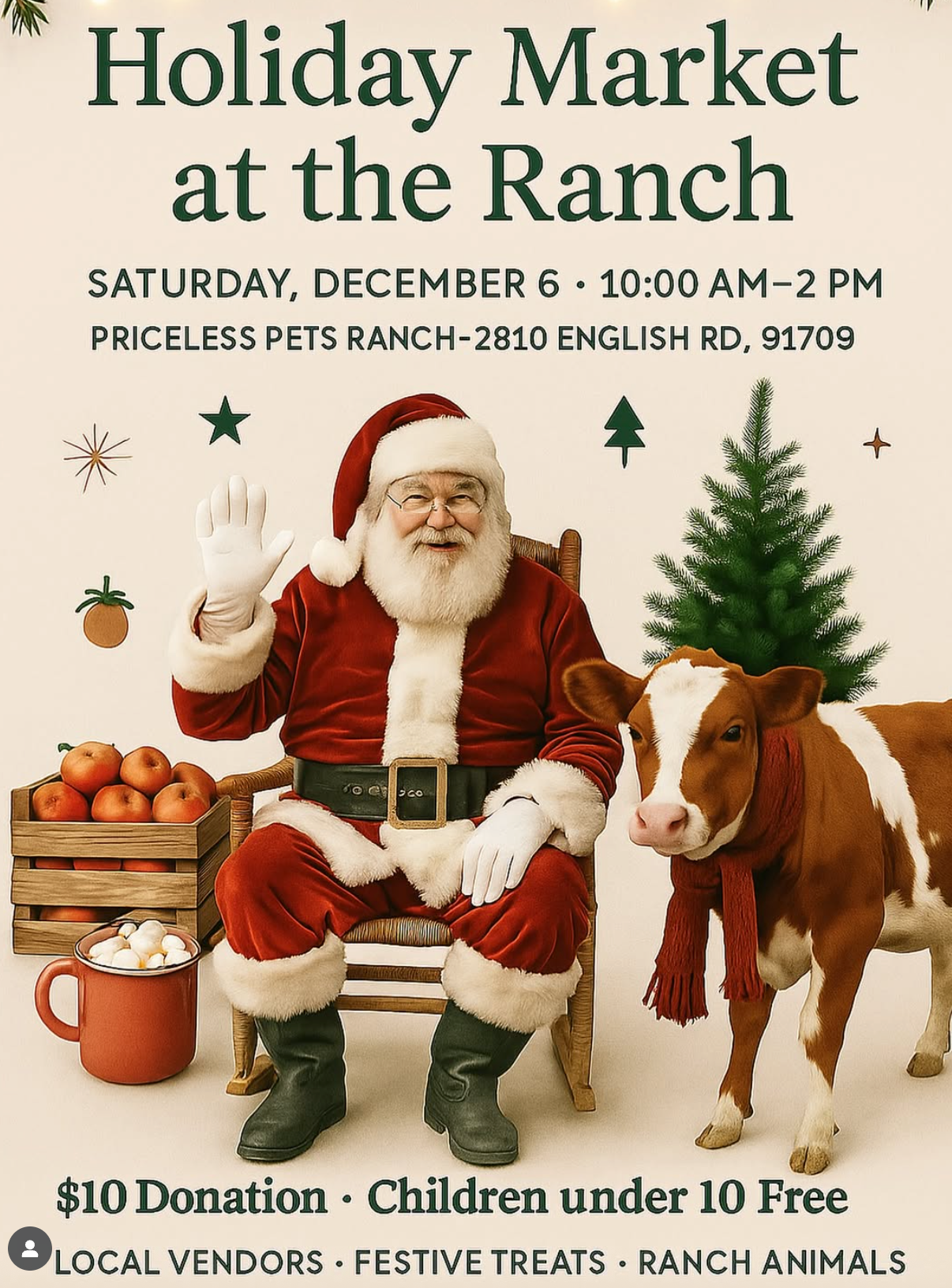 Priceless Pets Ranch Holiday Market with $10 Donation