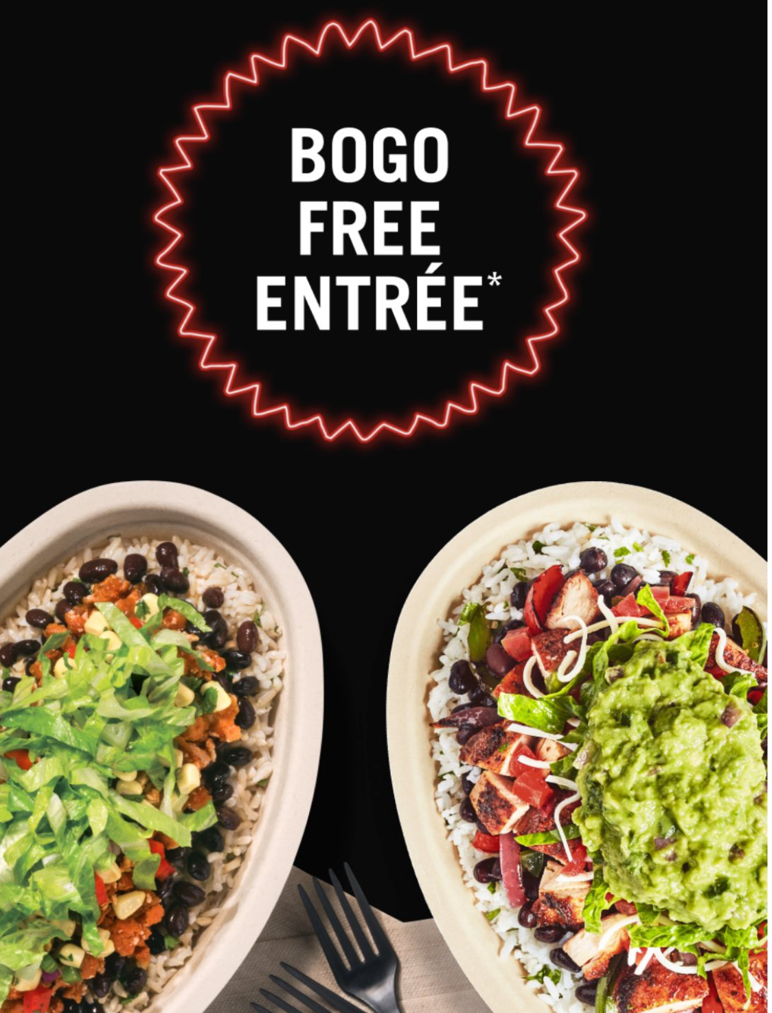 BOGO Free Entrees at Chipotle