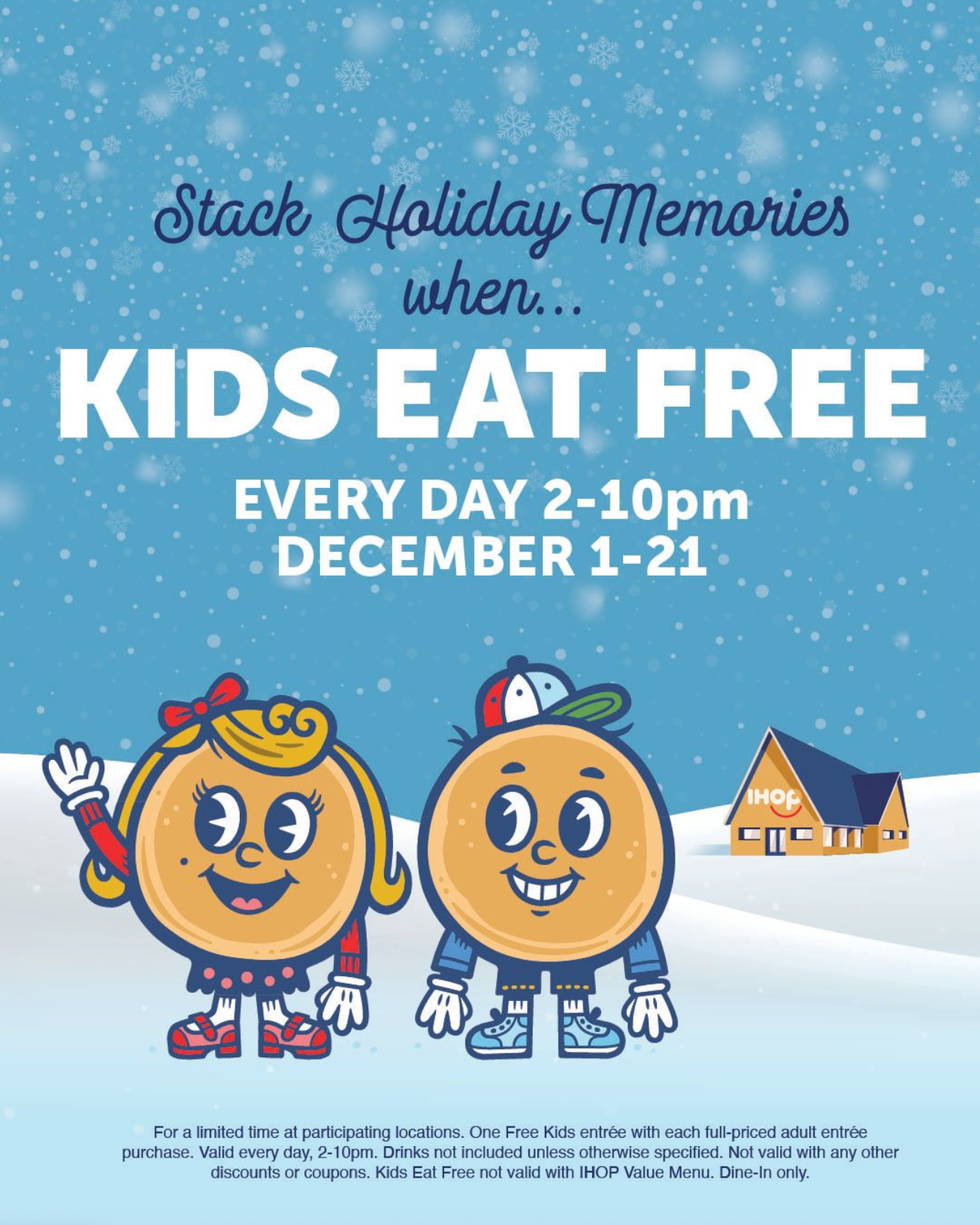 Kids Eat FREE at IHOP through December 21st