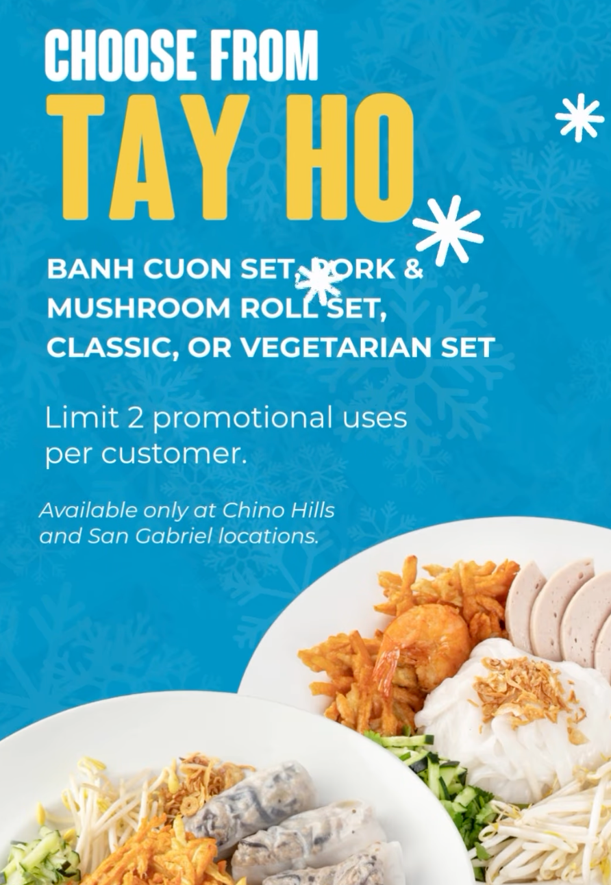2 Banh Cuon Sets for $22 at Tay Ho