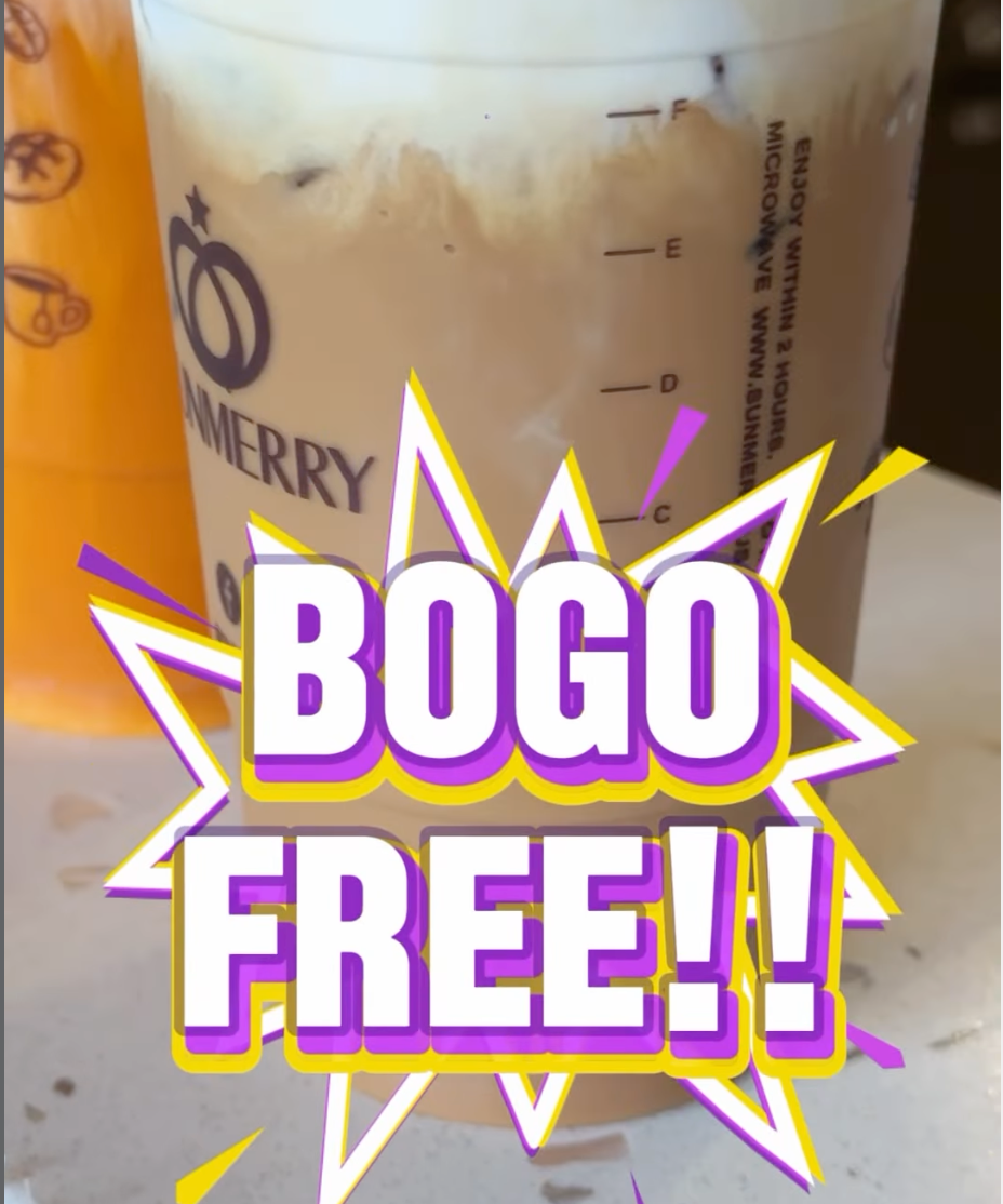 BOGO Free Selected Drinks at Sunmerry Bakery