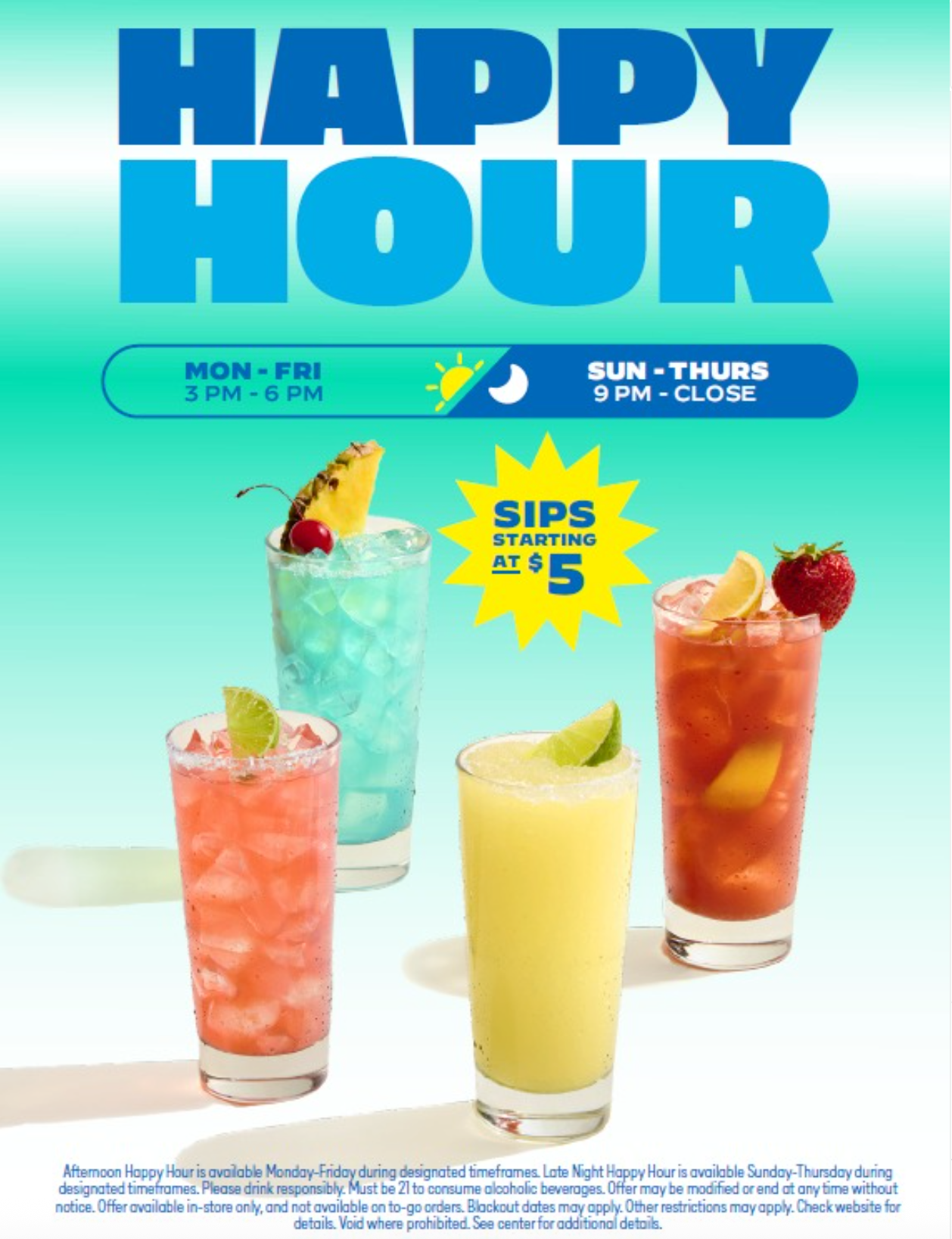Happy Hour Drinks Starting at $5 at Main Event