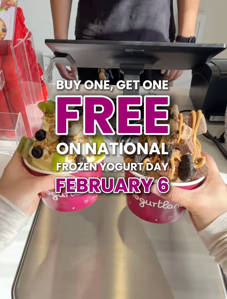 BOGO Free Froyo at Yogurtland on 2/6 PLUS 2X Points