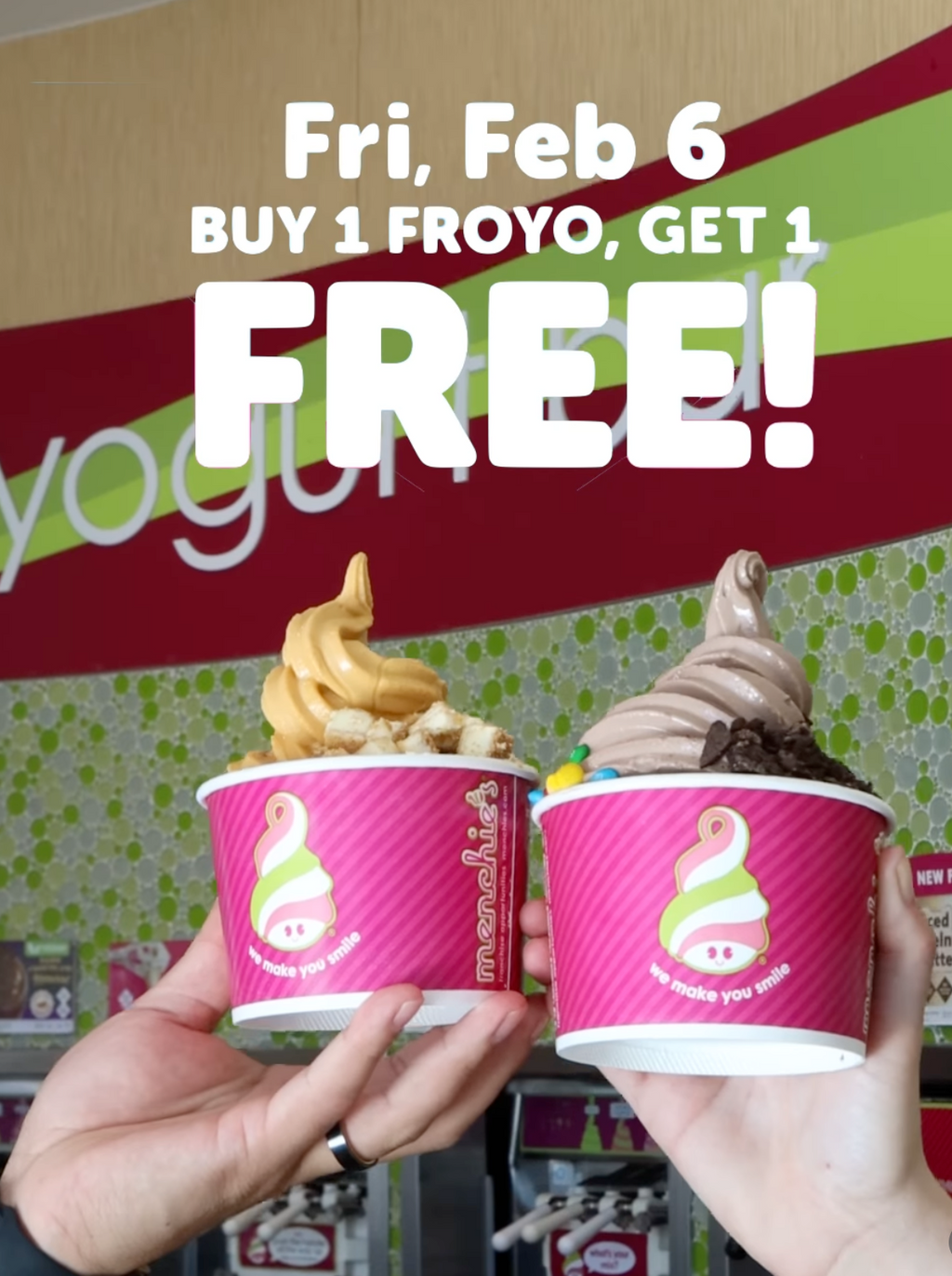 Buy 1, Get 1 Free Froyo at Menchie's on 2/6