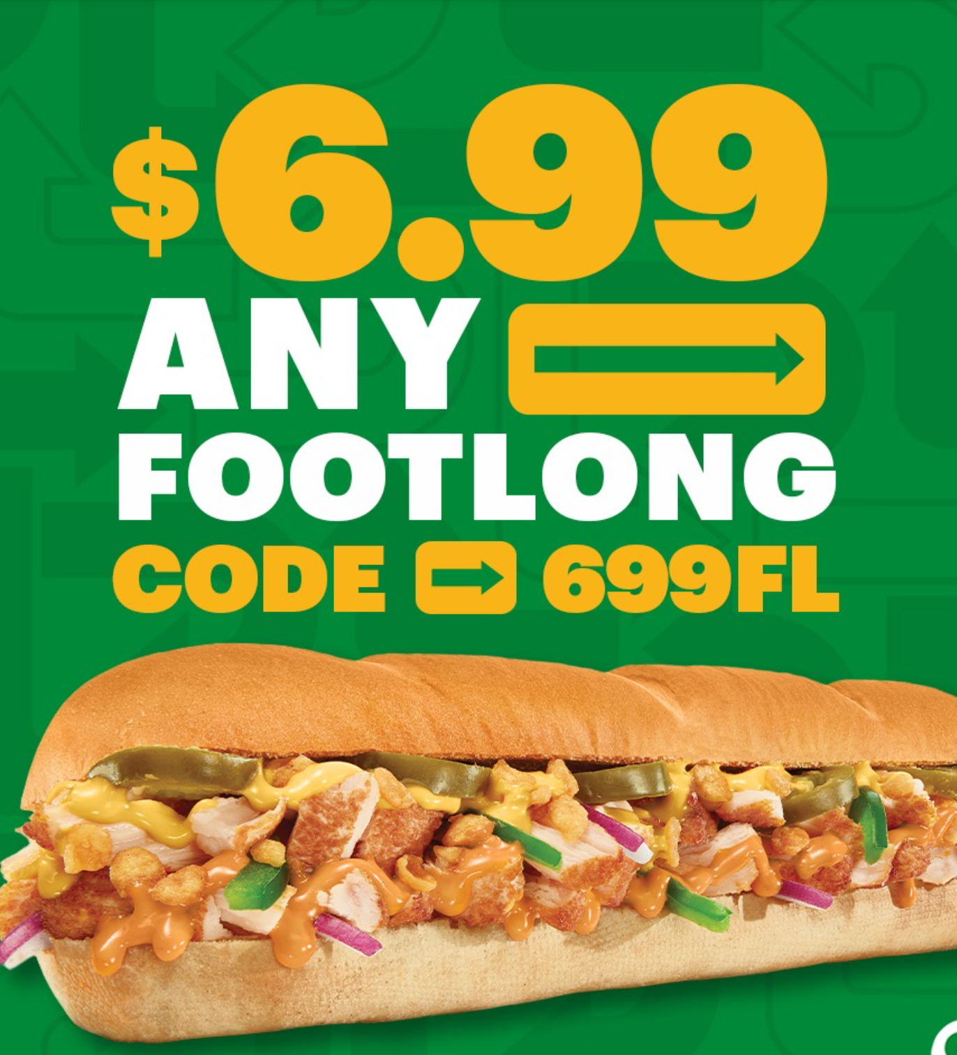 $6.99 Any Footlong at Subway