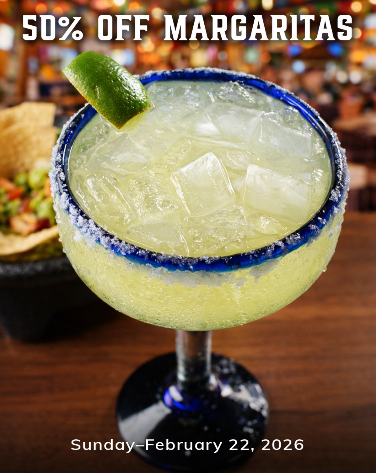 50% Off Margaritas for National Margarita Day at Rodrigo's this Sunday