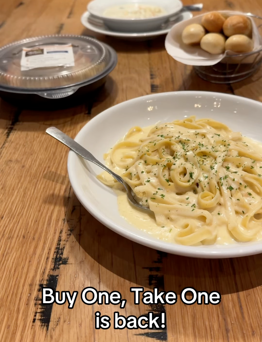 Buy 1 Take 1 at Olive Garden Is Back Until 5/3