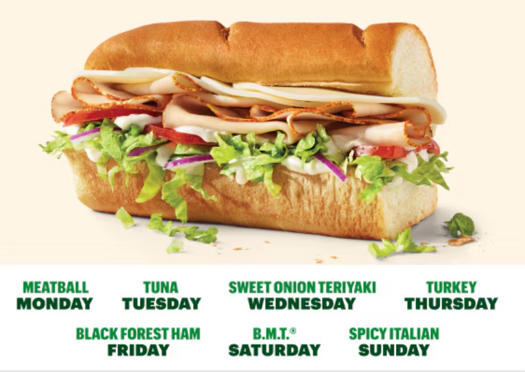 $4.99 Sub of the Day Special at Subway