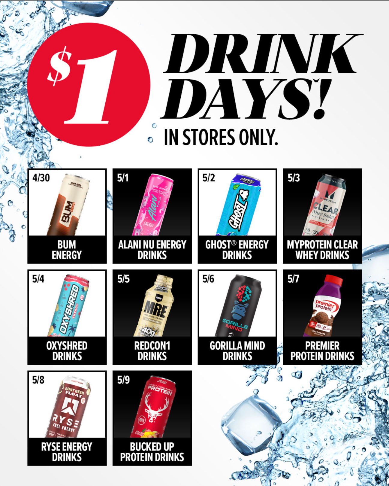 $1 Drinks at GNC Starting 4/30