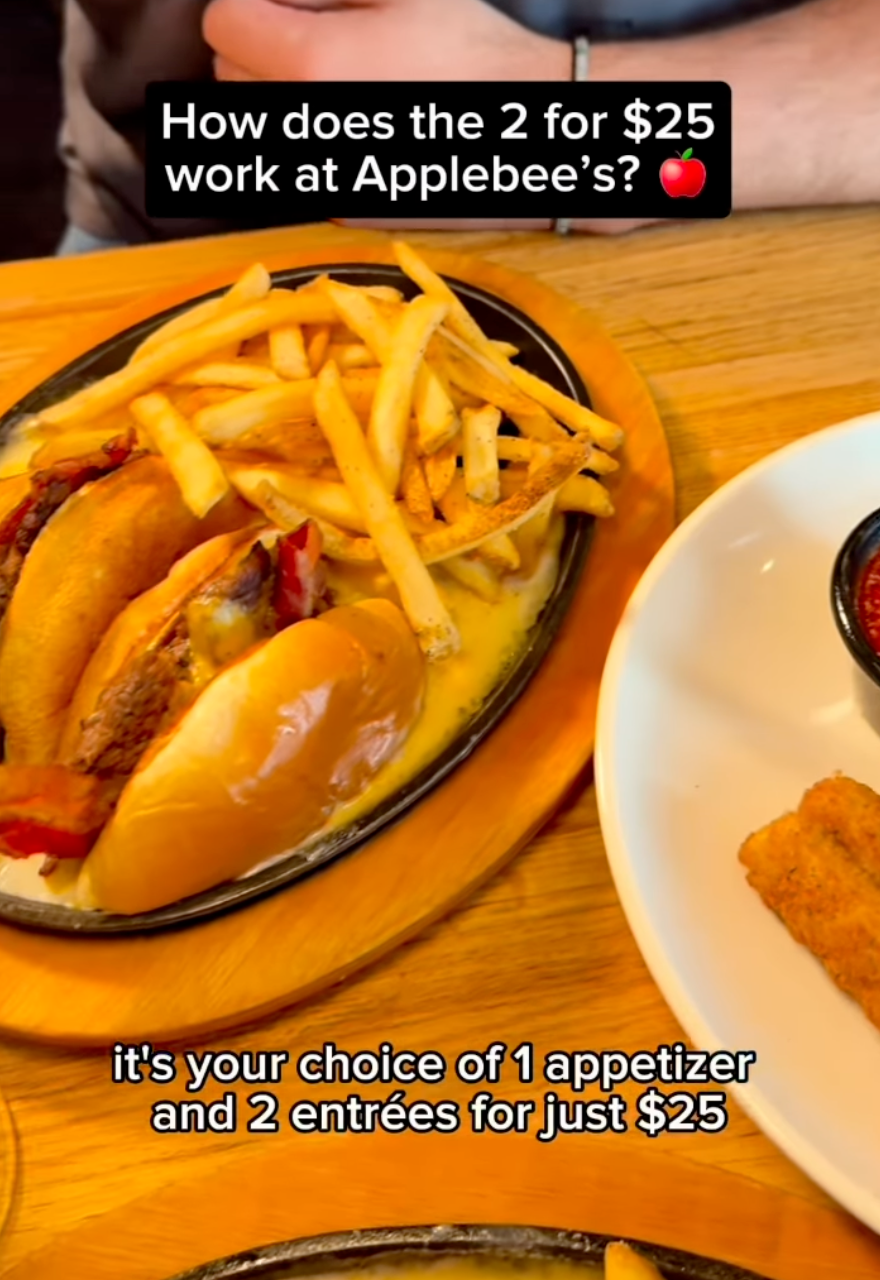 1 Appetizer & 2 Entrées for $25 at Applebee's