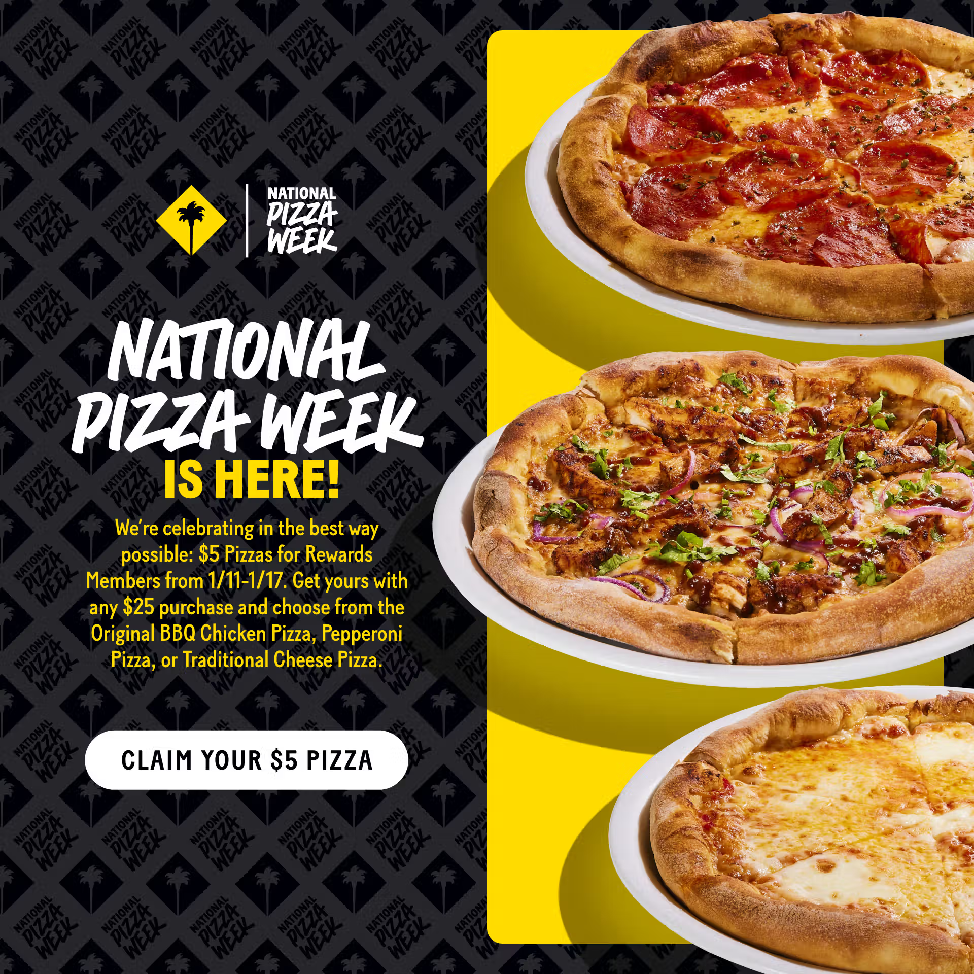 $5 Pizza with a $25 Purchase at CPK