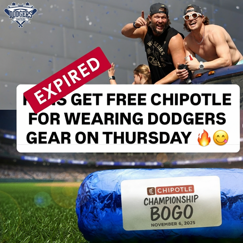 ENDED - Dodger Fans Get BOGO Chipotle for Wearing Blue 11/6