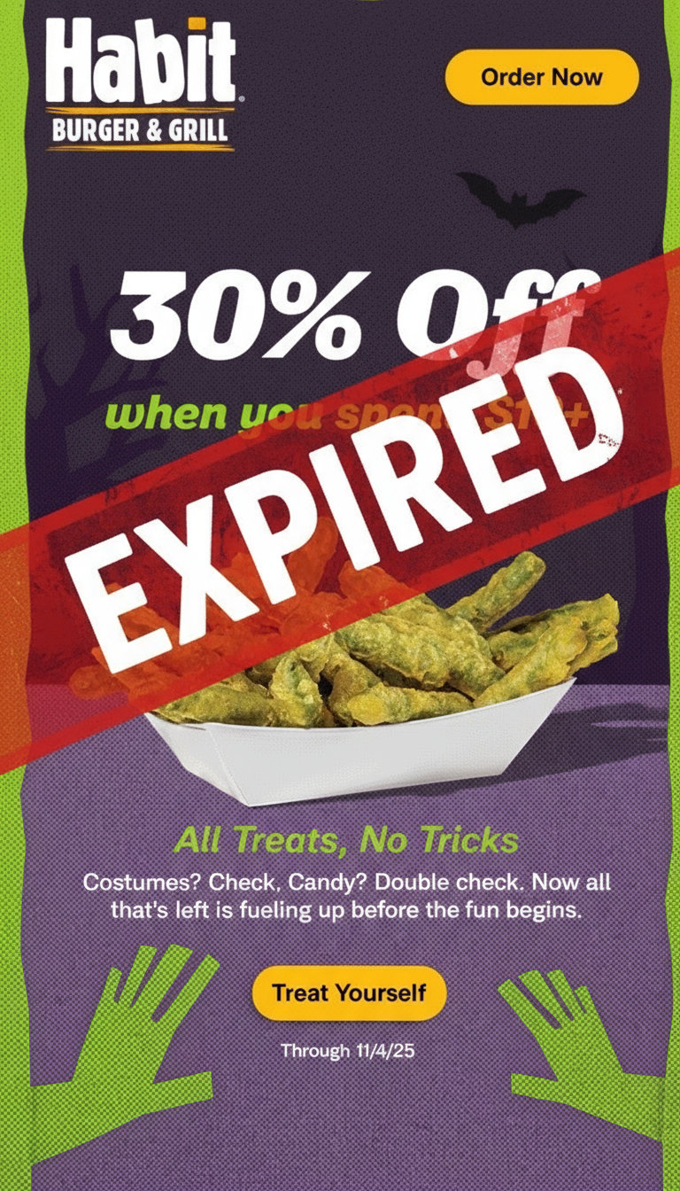 ENDED - 30% off When You Spend $10+ at Habit Burger & Grill
