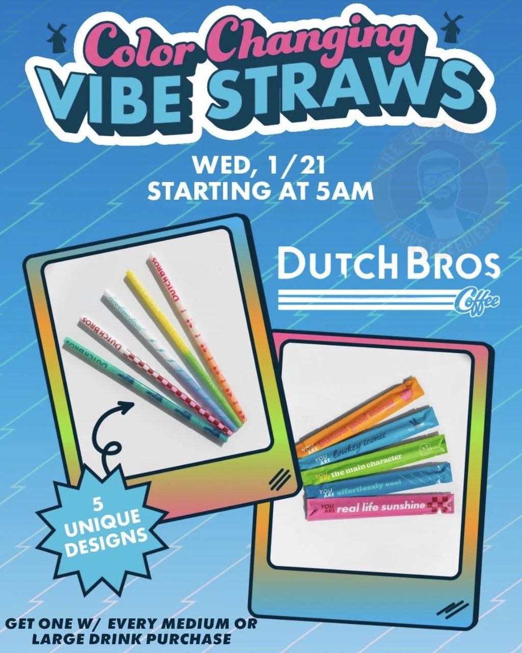 FREE Color-Changing Straw with a Medium or Large Drink at Dutch Bros.
