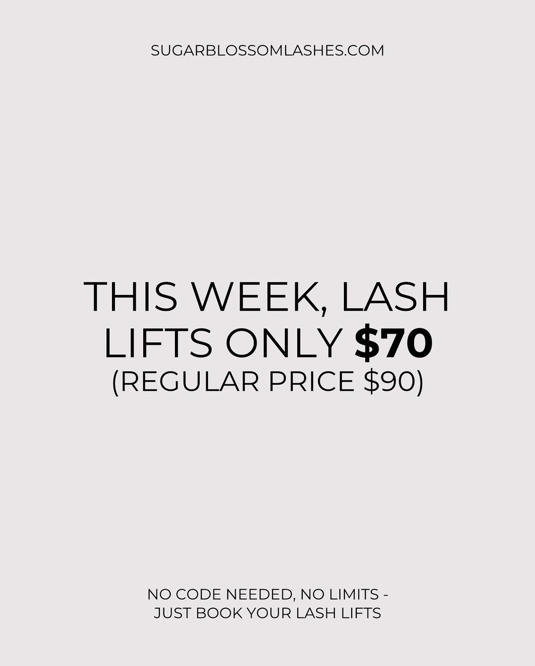 $20 Off Lash Lifts This Week ($70 Instead of $90) at Sugar Blossom Lashes