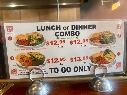 Daily $18.95 Lunch Buffet and Special Lunch & Dinner Combos at Tamarind